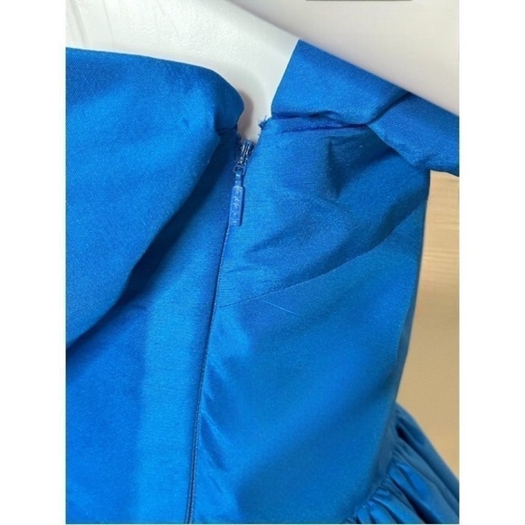 GUCCI Blue One-shoulder sequin-embellished ruffled silk RUNWAY MIDI Dress NEW - Picture 11 of 16